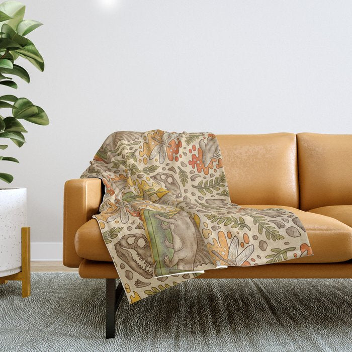 Daydream Dimetrodon Throw Blanket Gallery Image 1