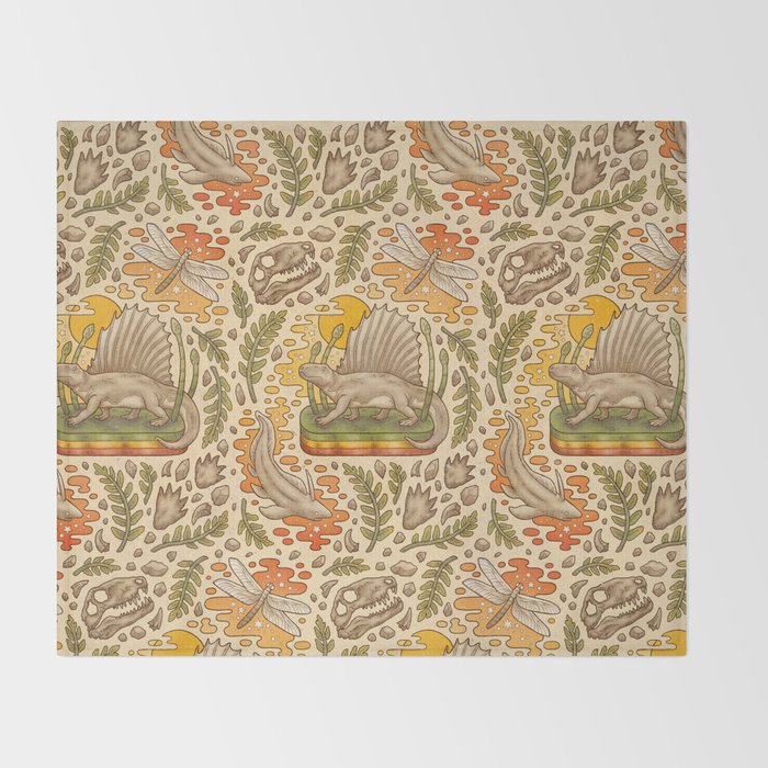 Daydream Dimetrodon Throw Blanket Gallery Image 2