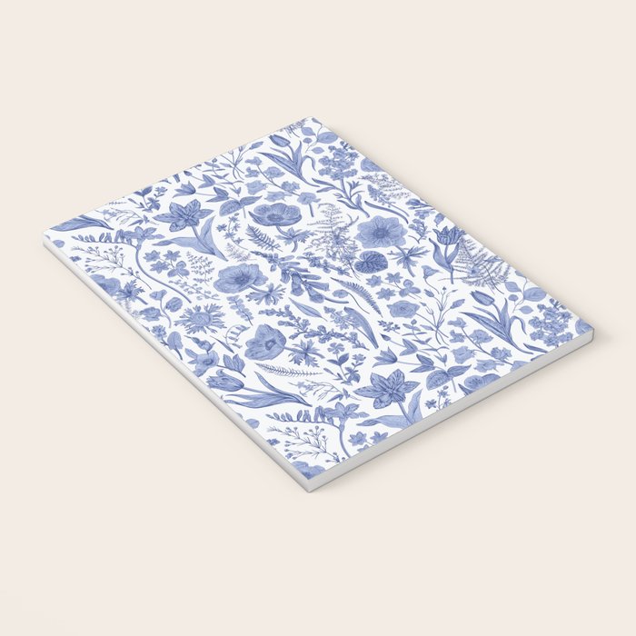 Meadow Magic Blooming Blue & White Wild Flower Floral Notebook Gallery Image 3