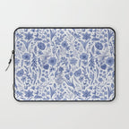 Meadow Magic Blooming Blue & White Wild Flower Floral Laptop Sleeve Gallery Image 1