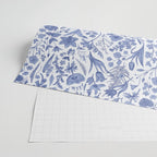 Meadow Magic Blooming Blue & White Wild Flower Floral Wrapping Paper Gallery Image 2