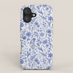 Meadow Magic Blooming Blue & White Wild Flower Floral iPhone Case Gallery Image 1