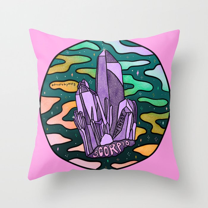 Scorpio Crystal Throw Pillow Gallery Image 6
