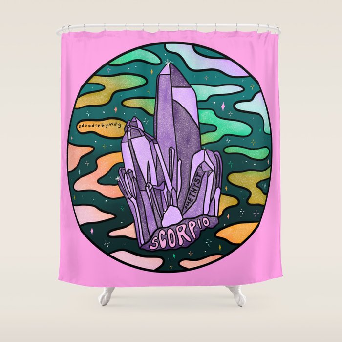 Scorpio Crystal Shower Curtain Gallery Image 1