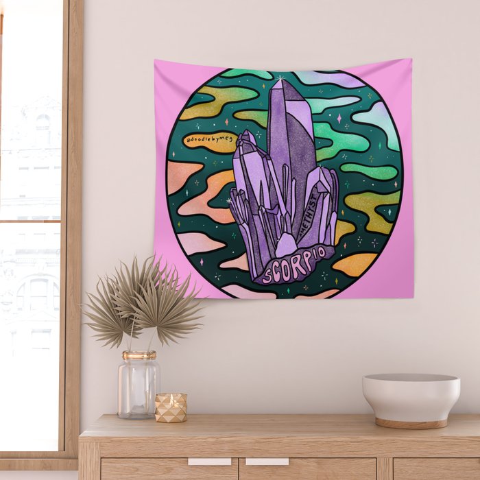 Scorpio Crystal Wall Tapestry Gallery Image 2