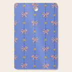 Cute Hair Bows & Stars in Sky Blue & Peach Cutting Board Gallery Image 1