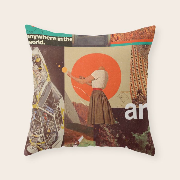 Archival World Throw Pillow Gallery Image 6