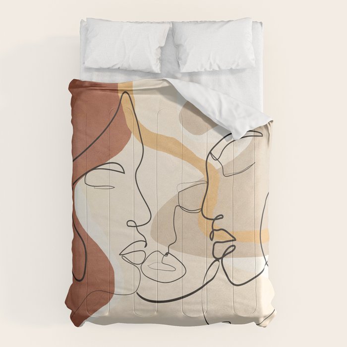Developed Faces 01 Comforter Gallery Image 1