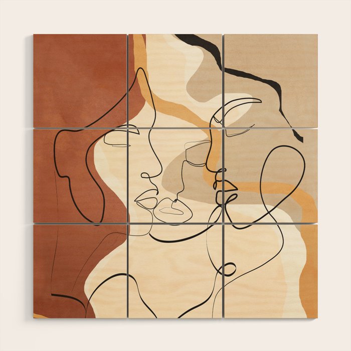 Developed Faces 01 Wood Wall Art Gallery Image 1