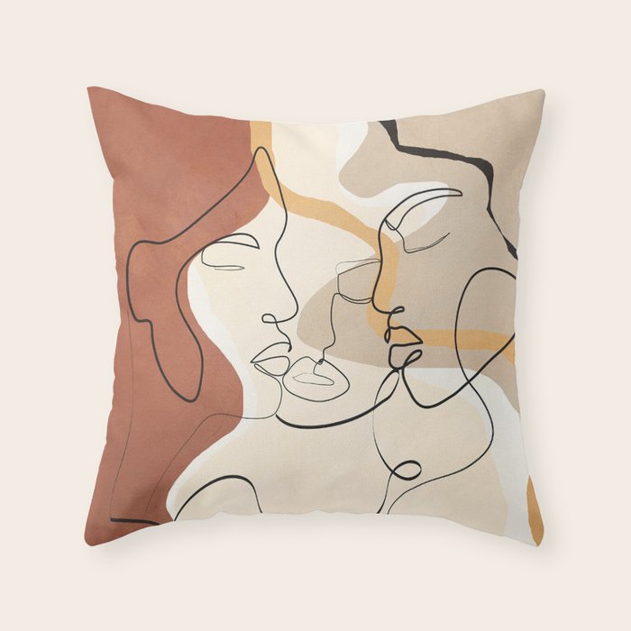 Developed Faces 01 Throw Pillow Gallery Image 6