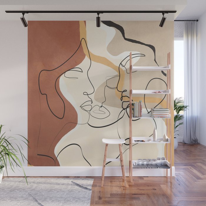 Developed Faces 01 Wall Mural Gallery Image 1