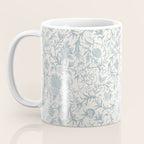Hand Drawn Jacobean Floral - Teal Beige Coffee Mug Gallery Image 3