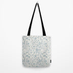 Hand Drawn Jacobean Floral - Teal Beige Tote Bag Gallery Image 2