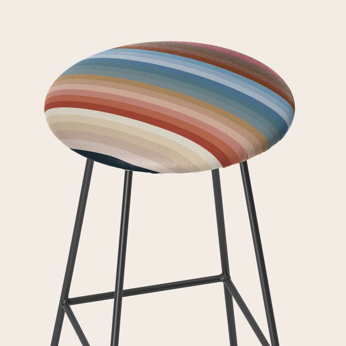 Multicolor Boho Stripes Stool Gallery Image 2
