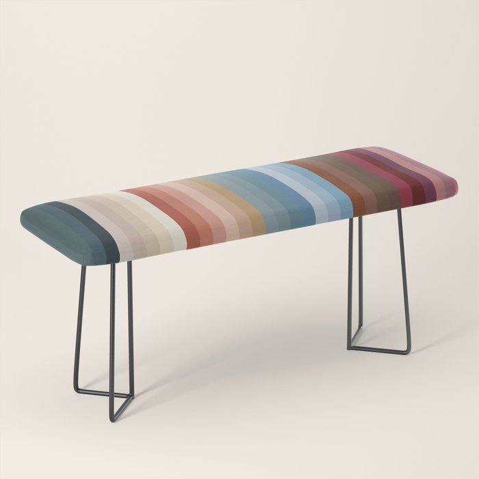 Multicolor Boho Stripes Bench Gallery Image 1