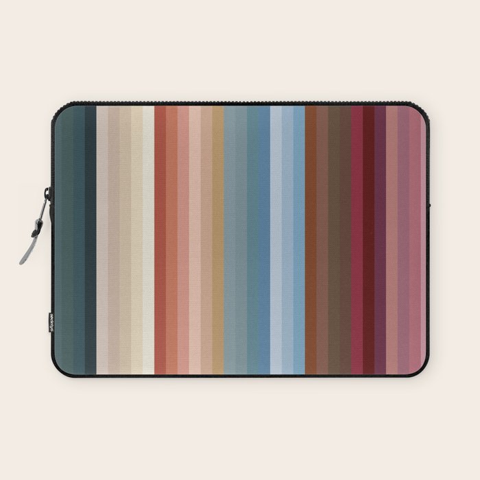 Multicolor Boho Stripes Laptop Sleeve Gallery Image 1