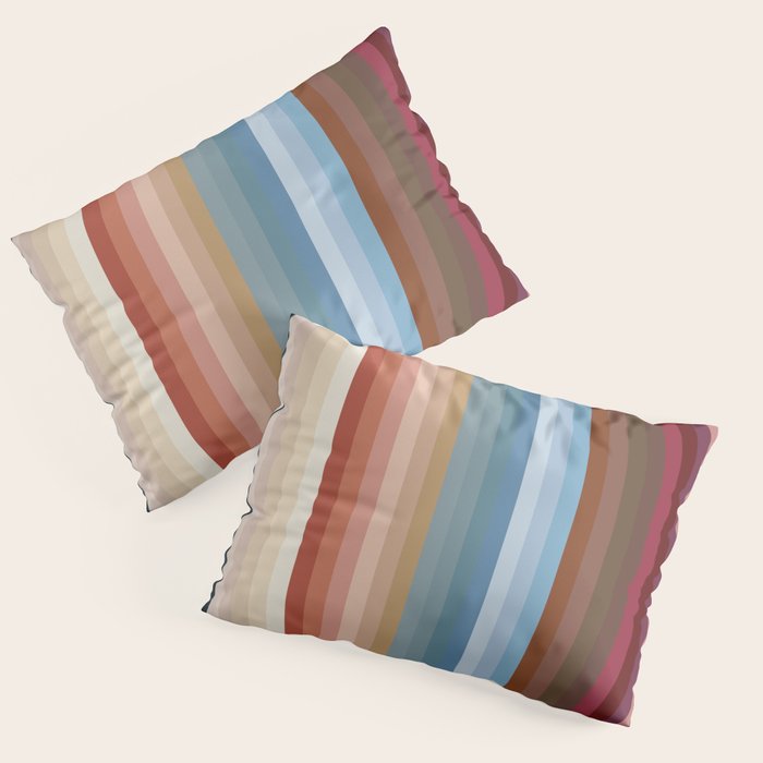 Multicolor Boho Stripes Pillow Sham Gallery Image 3
