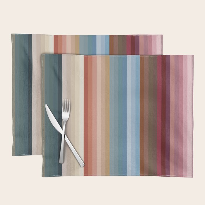 Multicolor Boho Stripes Placemat Gallery Image 1