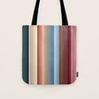 Multicolor Boho Stripes Tote Bag Gallery Image 1