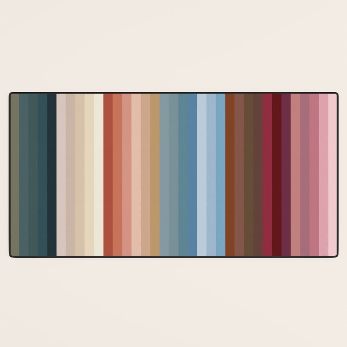 Multicolor Boho Stripes Desk Mat Gallery Image 3