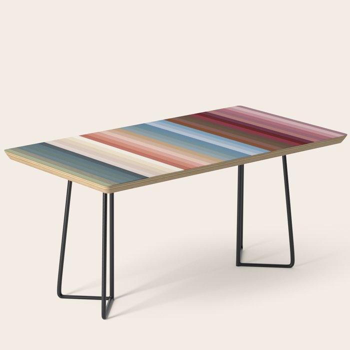 Multicolor Boho Stripes Coffee Table Gallery Image 1
