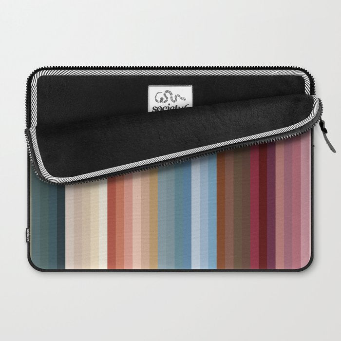 Multicolor Boho Stripes Laptop Sleeve Gallery Image 2