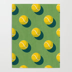BALLS Tennis - grass court - pattern Poster Gallery Image 4