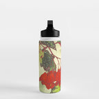 Deep Within - Flowers in the Mist -  Ukiyo Nature Landscape  in Red, Green, Yellow & Orange Water Bottle Gallery Image 3