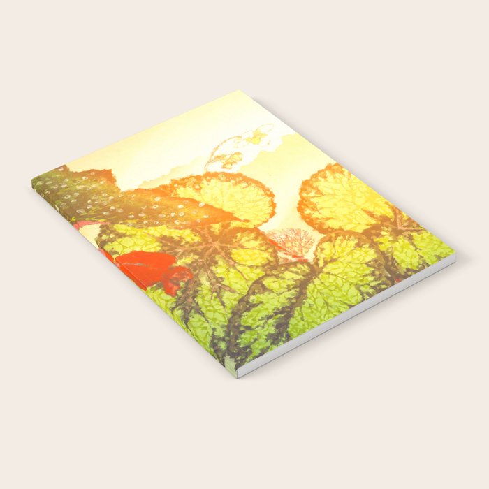 Deep Within - Flowers in the Mist -  Ukiyo Nature Landscape  in Red, Green, Yellow & Orange Notebook Gallery Image 2