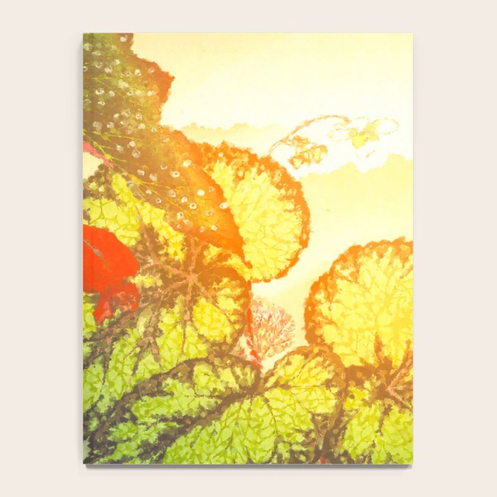 Deep Within - Flowers in the Mist -  Ukiyo Nature Landscape  in Red, Green, Yellow & Orange Notebook Gallery Image 4