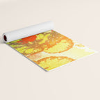 Deep Within - Flowers in the Mist -  Ukiyo Nature Landscape  in Red, Green, Yellow & Orange Yoga Mat Gallery Image 2