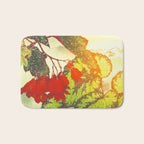 Deep Within - Flowers in the Mist -  Ukiyo Nature Landscape  in Red, Green, Yellow & Orange Bath Mat Gallery Image 1