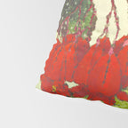Deep Within - Flowers in the Mist -  Ukiyo Nature Landscape  in Red, Green, Yellow & Orange Pillow Sham Gallery Image 4