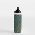 The Flower of Life Gold Mandala On Dark Green Water Bottle Gallery Image 3