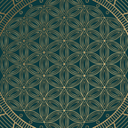 The Flower of Life Gold Mandala On Dark Green Coffee Mug Gallery Image 2