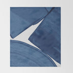 Modern Painting Blue II, Blue Abstract Throw Blanket Gallery Image 2