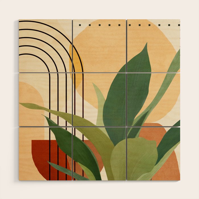 Plant Life Design 03 Wood Wall Art Gallery Image 1