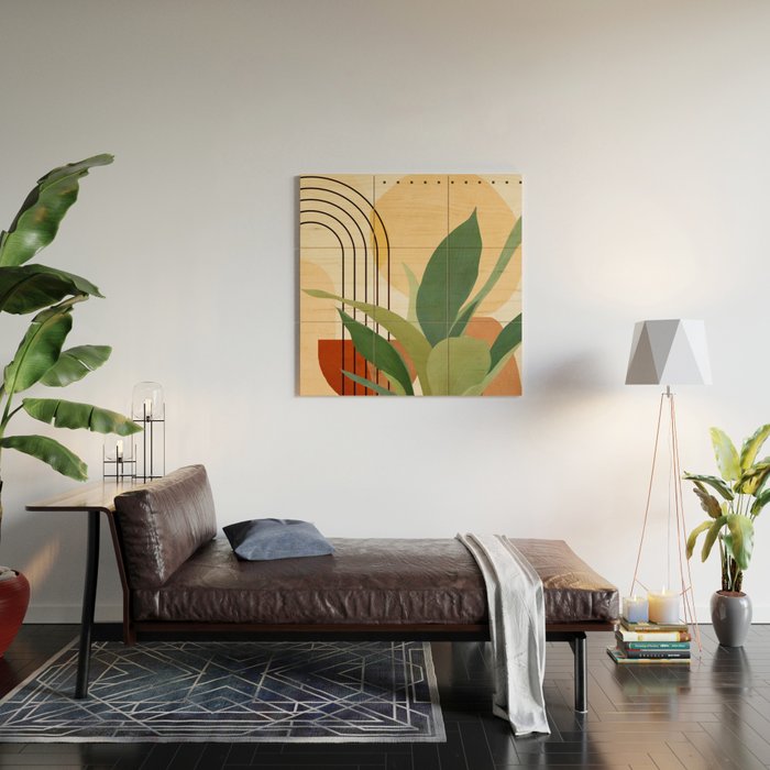 Plant Life Design 03 Wood Wall Art Gallery Image 2