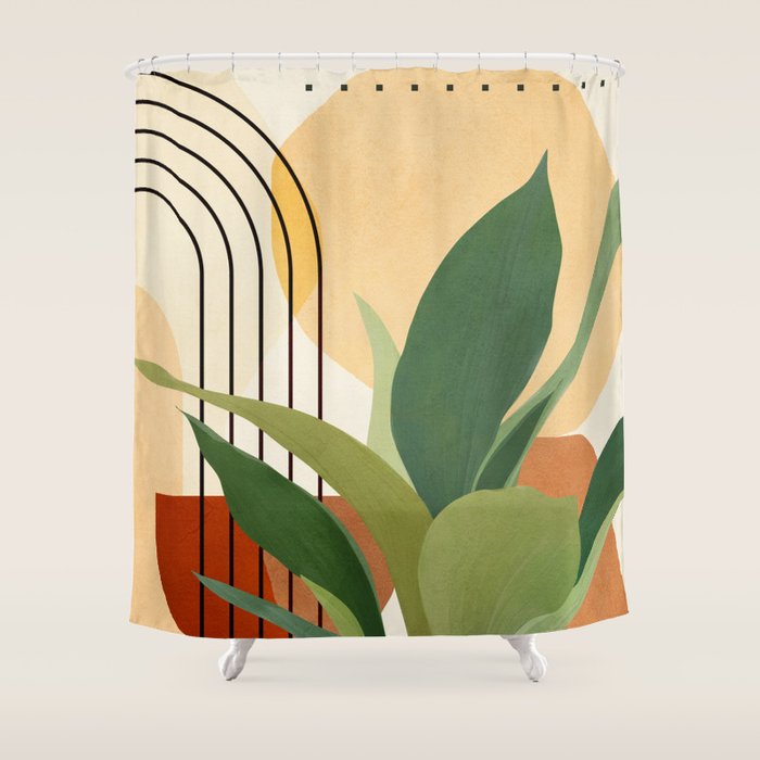 Plant Life Design 03 Shower Curtain Gallery Image 1