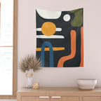 Abstract Colorful Setting 3 Wall Tapestry Gallery Image 2