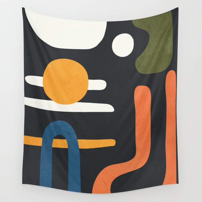 Abstract Colorful Setting 3 Wall Tapestry Gallery Image 1