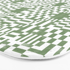 Green Op Art Vibes Bath Mat Gallery Image 3