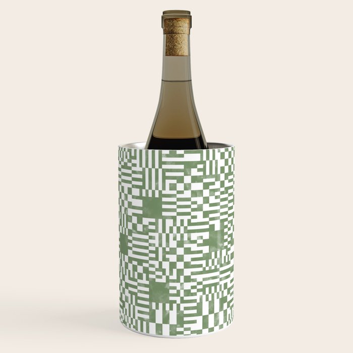 Green Op Art Vibes Wine Chiller Gallery Image 1