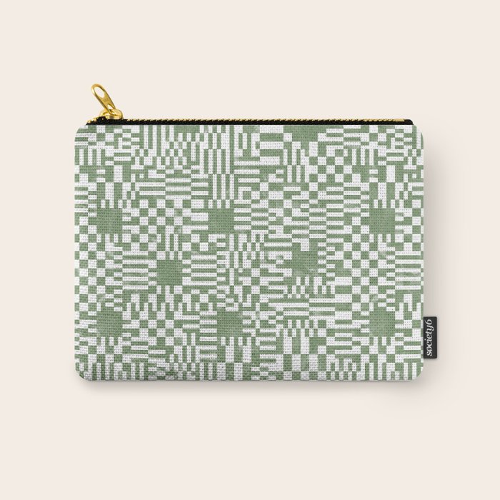 Green Op Art Vibes Carry All Pouch Gallery Image 1