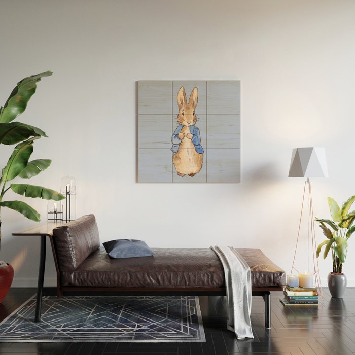 Peter the rabbit Wood Wall Art Gallery Image 2
