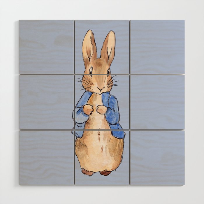 Peter the rabbit Wood Wall Art Gallery Image 1