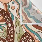 Jurassic Portal | Retro Rainbow Palette | Dinosaur Science Fiction Art Wall Tapestry Gallery Image 3