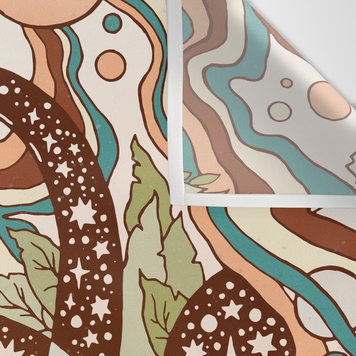 Jurassic Portal | Retro Rainbow Palette | Dinosaur Science Fiction Art Wall Tapestry Gallery Image 3