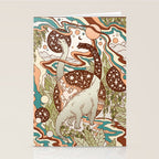 Jurassic Portal | Retro Rainbow Palette | Dinosaur Science Fiction Art Stationery Card Gallery Image 2