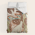 Jurassic Portal | Retro Rainbow Palette | Dinosaur Science Fiction Art Duvet Cover Gallery Image 6